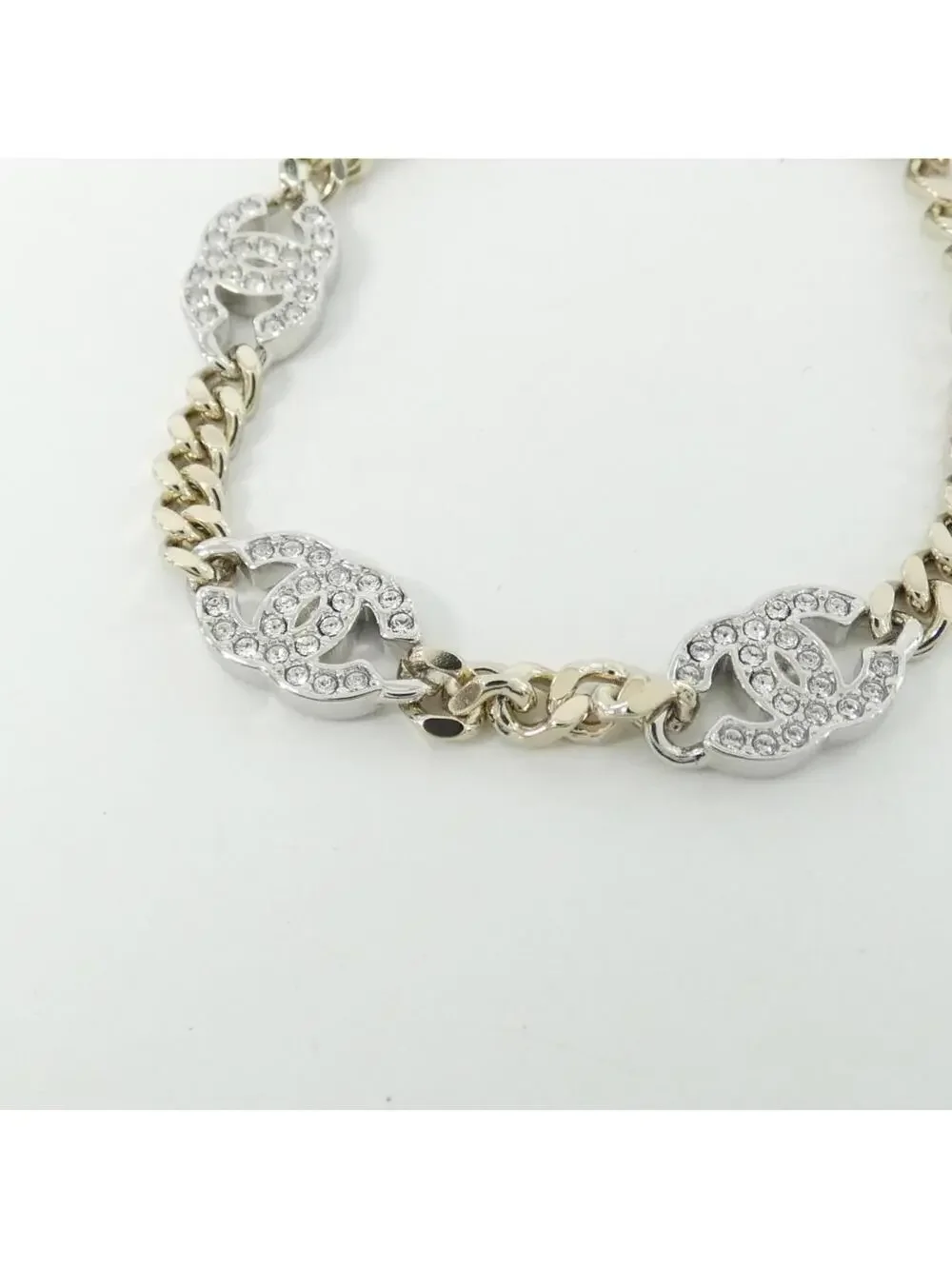 Chanel Bracelet Metal Clear Gold Silver #327501C11B
